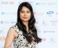 Actress Goldy Notay wears designer Raishma Islam's creation at Asian Business Awards 2014
