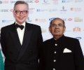 Rt Hon Michael Gove MP, Secretary of State for Education with  billionaire GP Hinduja at the launch of Asian Rich List & As