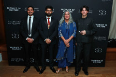 LONDON, ENGLAND - FEBRUARY 20: (L to R) Rahul Sharda, Sufiyaan Salam, Geeta Gandbhir and Luís Hindman attend Celebrating South Asians hosted at BAFTA Piccadilly on February 20, 2026 in London, England. (Photo by Grant Buchanan/Dave Benett/Getty Images for Society O/Product of Culture)
