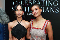 LONDON, ENGLAND - FEBRUARY 20: Amita Suman and Chloe Abrahams attend Celebrating South Asians hosted at BAFTA Piccadilly on February 20, 2026 in London, England. (Photo by Grant Buchanan/Dave Benett/Getty Images for Society O/Product of Culture)