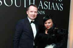 LONDON, ENGLAND - FEBRUARY 20: Alexei Bev and Rebeca Riofrio attend Celebrating South Asians hosted at BAFTA Piccadilly on February 20, 2026 in London, England. (Photo by Grant Buchanan/Dave Benett/Getty Images for Society O/Product of Culture)