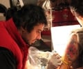 Tattoo artist Lokesh in Delhi at work