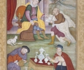 A scene with European figures, Attributed to Sanvala, c. 1600  Â© British Library Board