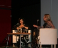 Meera Syal with Nikki Bedi