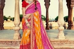 Stunning Bandhej Sarees to Give You a Royal Look