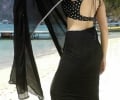 Thin Black Saree