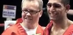 Amir Khan and coach Freddie Roach