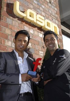 Lasan's Jabbar Khan (owner) and Aktar Islam (winning chef)