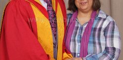 Gurdas Maan and wife Manjit Maan at degree ceremony
