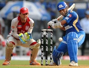 Sachin playing for the Mumbai Indians in 2013
