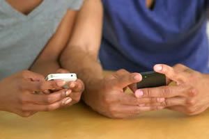 Couple Texting