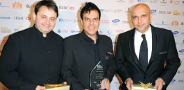 Winner of Restaurant Award - Arjun & Andy Varma and Tai Khan of Chakra - at the Asian Business Awards 2014