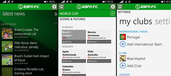 ESPN Football & World Cup app 