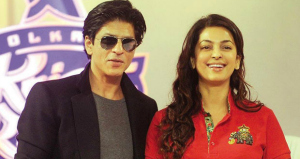 SRK and Juhi Chawla
