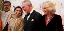 British Asian celebrities and Bollywood stars enjoyed a glamorous charity dinner with Prince Charles