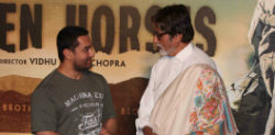 Amitabh and Aamir launch Broken Horses trailer