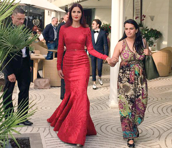 Katrina Kaif Stuns in Scarlet gown at Cannes