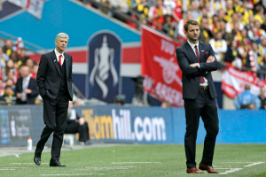2015 FA Cup FInal Arsenal Aston Villa Managers Arsene Wenger Tim Sherwood