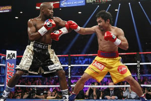 Floyd Mayweather defeats Manny Pacquiao in Las Vegas Fight of the Century