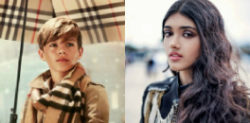 Neelam Gill adores Romeo Beckham in Burberry Ad