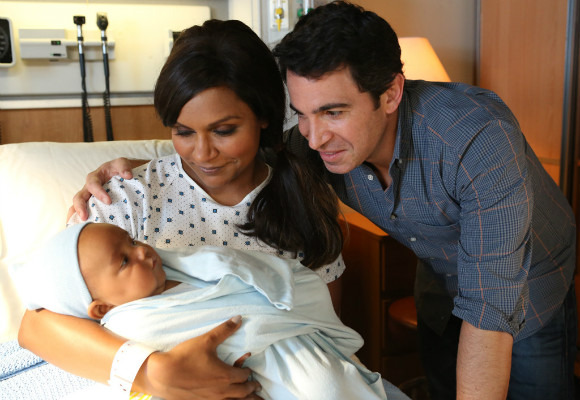 Mindy and Danny Castellano (Chris Messina) welcome their first child