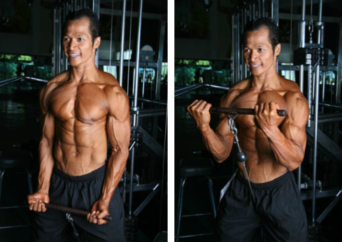 Top 5 Exercises for Biceps additoinal image 1 - standing cable curls