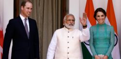 William and Kate join Narendra Modi for lunch