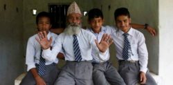 Nepali grandfather goes Back to School at 68