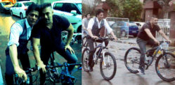 Salman and Shahrukh together on Bikes in Mumbai