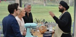 Rav creates Mirror Glaze Cake in Great British Bake Off