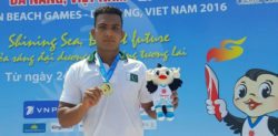 Inam Butt wins Wrestling Gold at 5th Asian Beach Games