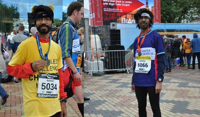 Manish Patel officially completed his 540 miles on November 5, 2016