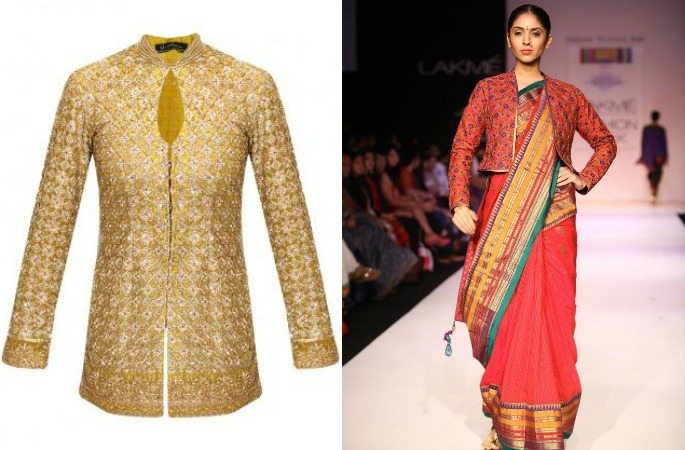 The Elegant Jacket look with Sarees