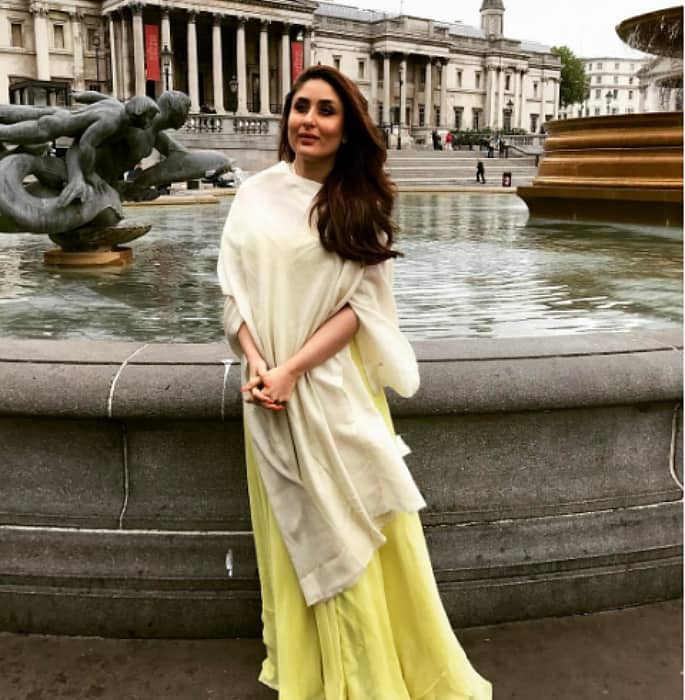 Kareena Kapoor stuns fans with her elegant pictures as she visits London for filming. Marking her return to work, she travelled in proper 'filmy' style!