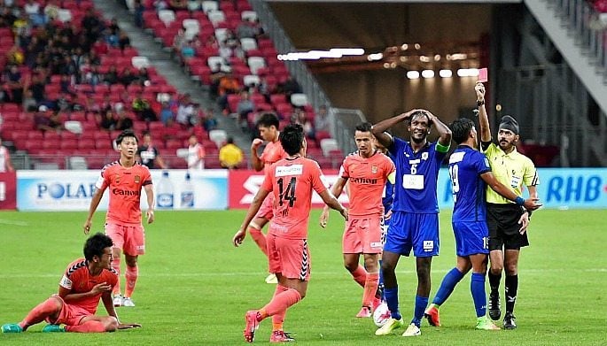 Players took to social media to complain about the referee