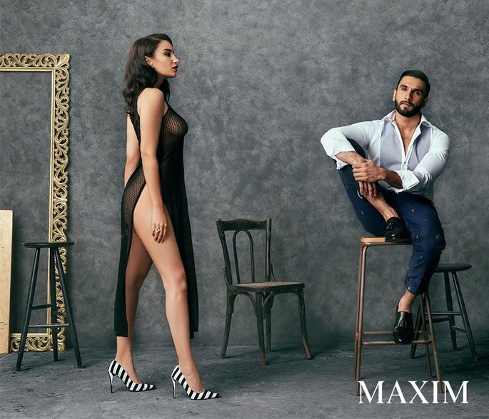 Ranveer Singh & Elena Fernandes ooze Sex Appeal on Maxim India Cover