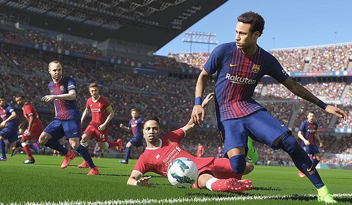 Football match in PES