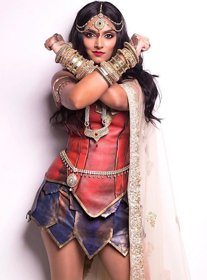 Indian Wonder Woman Cosplay look by Deepica Mutyala