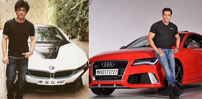 SRK and Salman with their cars