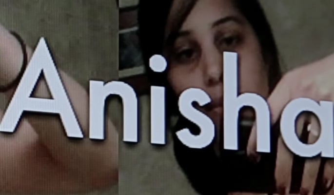 Anisha's pictures with her name in bold