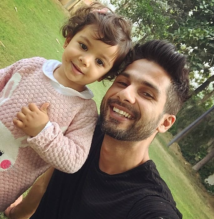 Misha smiling with Shahid