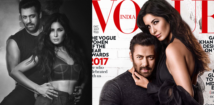 685px x 336px - Salman Khan and Katrina Kaif sizzle on Vogue India Cover | DESIblitz