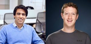 Divya Narendra and Mark Zuckerberg