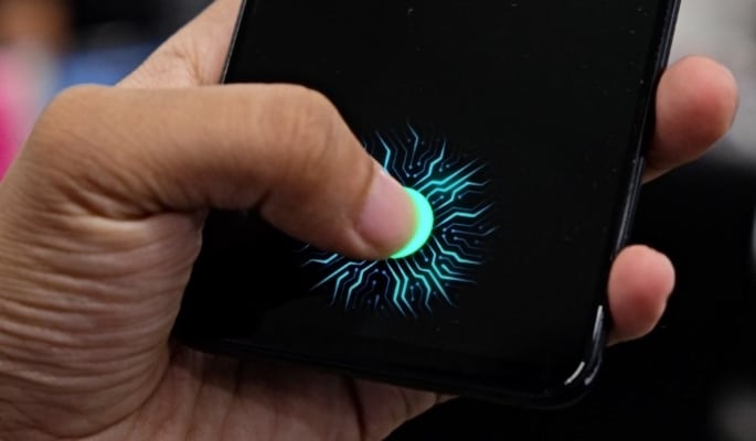Vivo NEX smartphone - fingerprint scanner