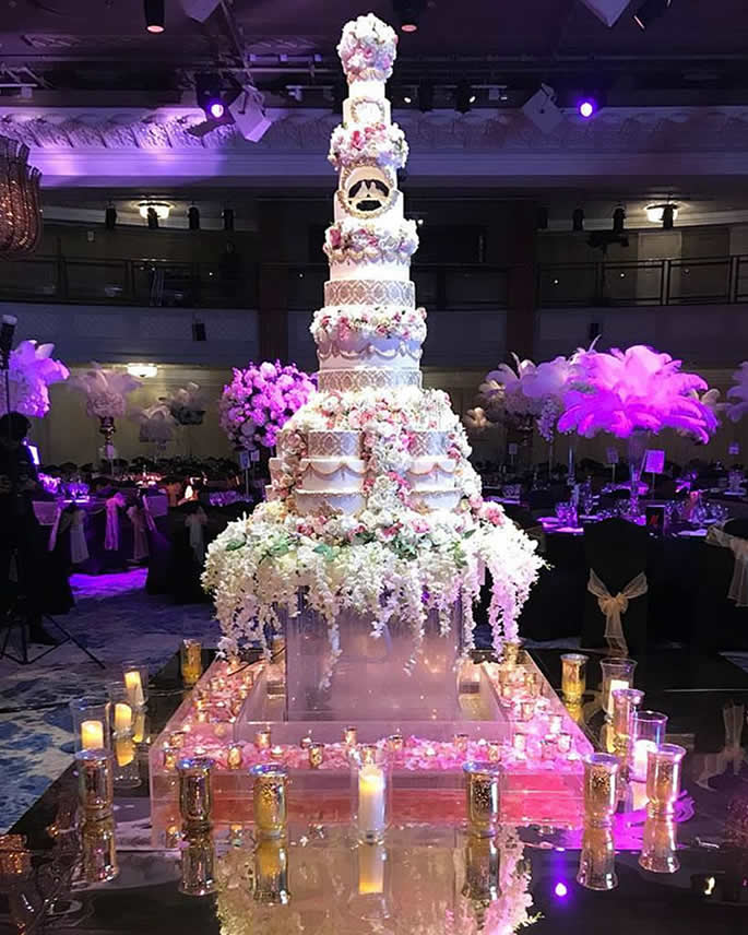 desi wedding cakes - florally beautiful