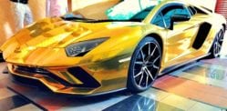 First 18K Gold Foil Wrapped Lamborghini arrives in Pakistan
