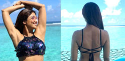 Shilpa Shetty rocks a Blue Bikini in the Maldives for Anniversary f
