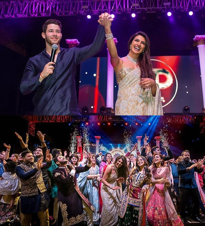 Priyanka Chopra and Nick Jonas Marry in their First Ceremony - pc nick sangeet party