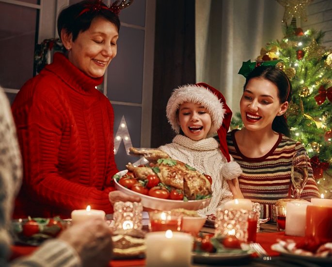 why do british asians celebrate christmas - family dinner
