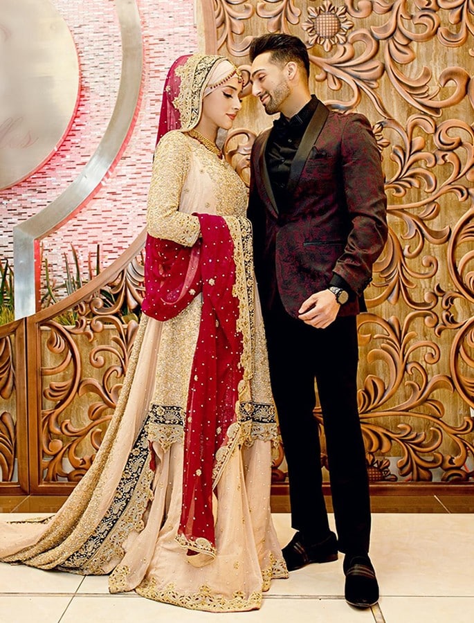 YouTube stars Sham Idrees and Sehr (Froggy) are Married - standing